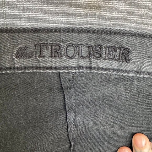 VIntage 7 For All Mankind The Trouser Dark Grey Stretch Low Rise Wide Leg Jeans - Picture 13 of 15